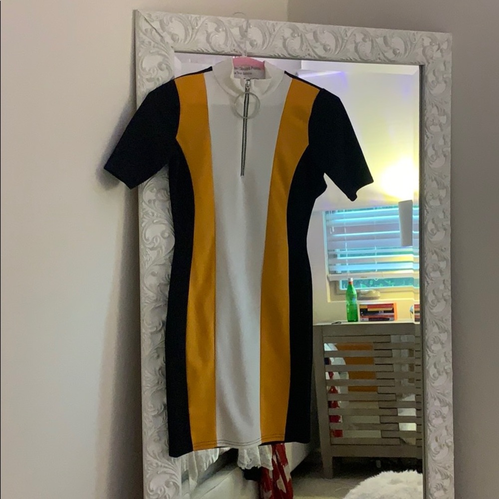 Zip front mini dress